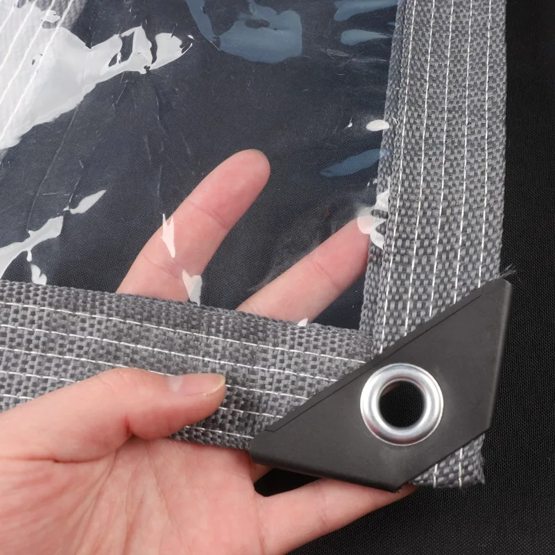 95% Clear PEVA Rainproof Cloth Patio Pergola See Through Tarp Curtain Home Window Keep Warm Film Outdoor Transparent Tarpaulin