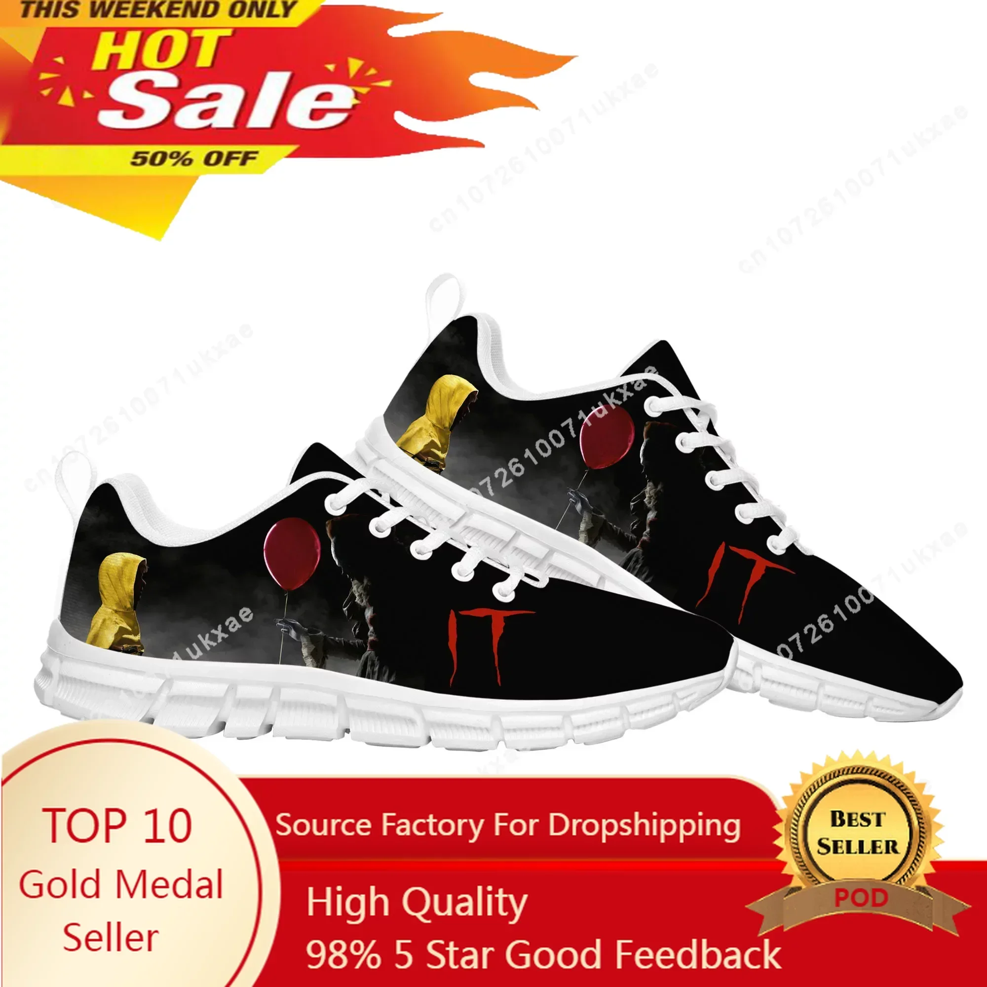 

It Movie Pennywise the dancing clown Sports Shoes Mens Womens Teenager Kids Children Sneakers Parent Sneaker Customize Shoe