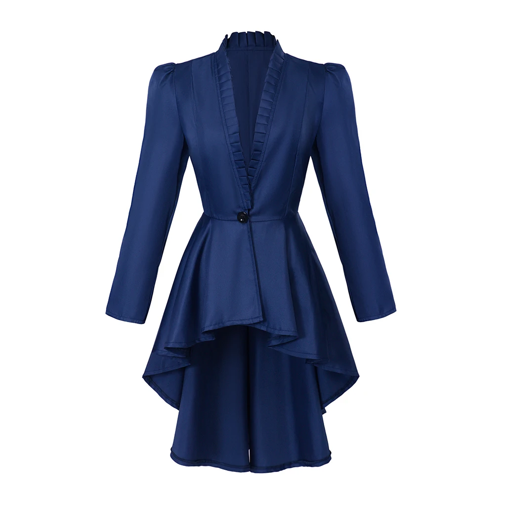 Women\'s Steampunk Victorian Jacket Medieval Renaissance Vintage Gothic Tailcoat Long Sleeve Tuxedo Coat Top
