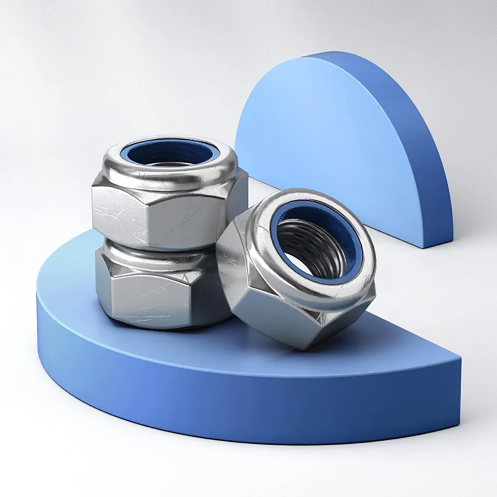 4#-40 6#-32 8#-32 10#-24 1/4-20 5/16-18 3/8-16 US Standard Coarse Fine Thread 304 Stainless Steel Nylon Insert Lock Hex Nut