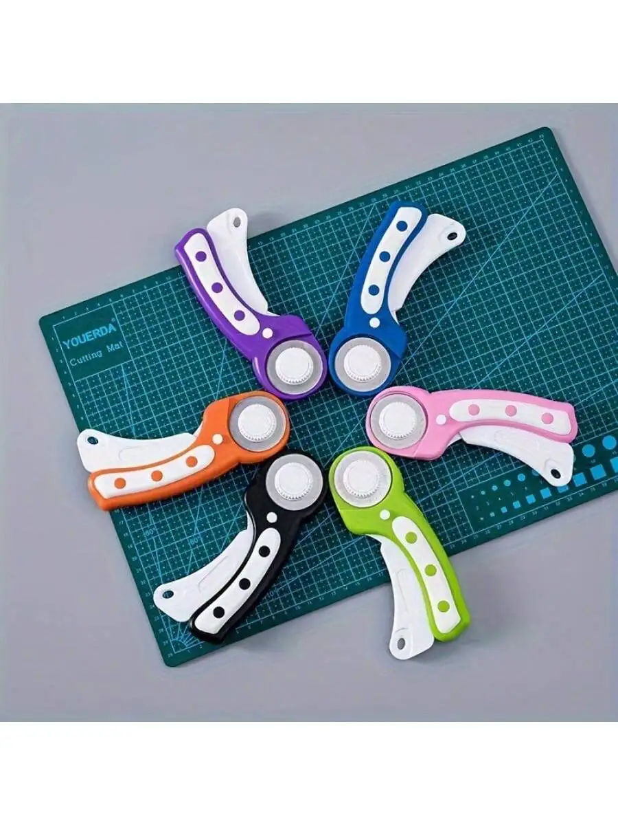 45mm Rotary Cutter, Ergonomic Rolling Cutter With Safety Lock For Fabric, Cloth, Paper, Faux Leather, Crafting Cutter