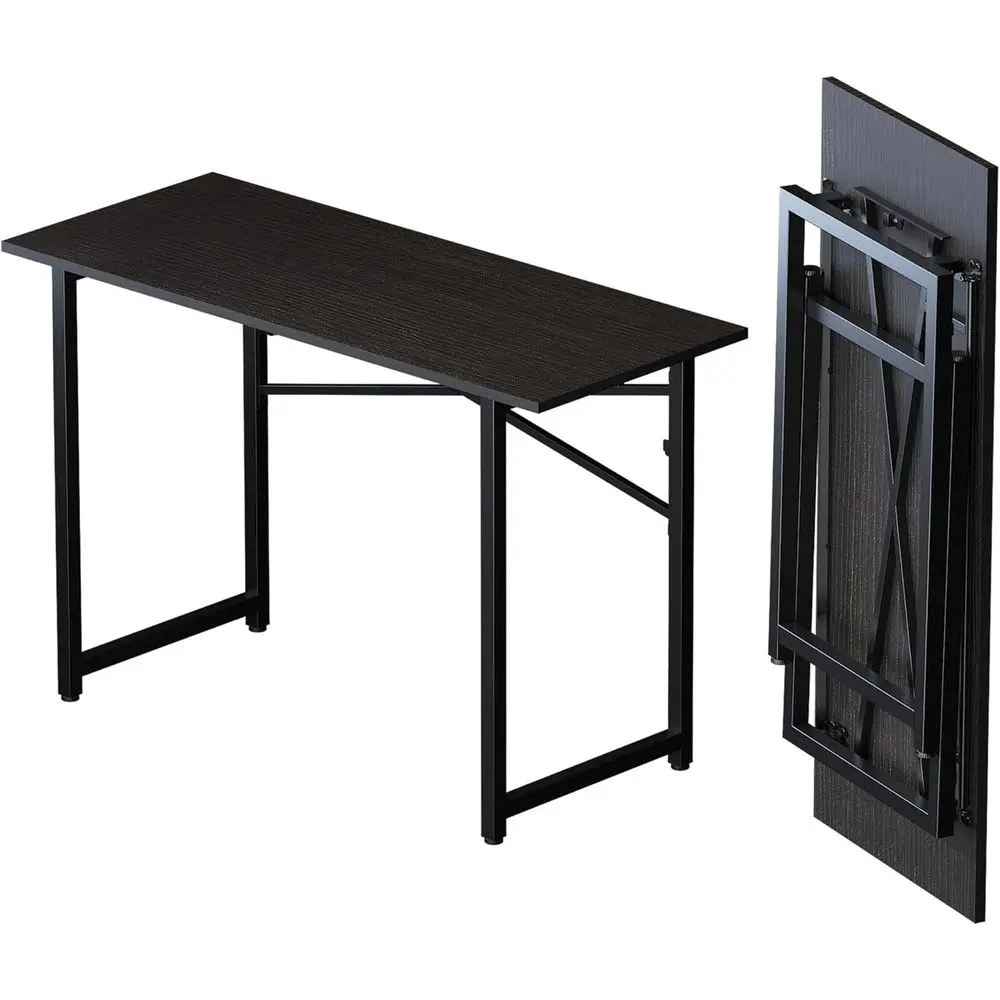 

olding Computer Desk 47 inch Writing Gaming Computer Camping Table, No Assembly Required Home Oice Desk, Black