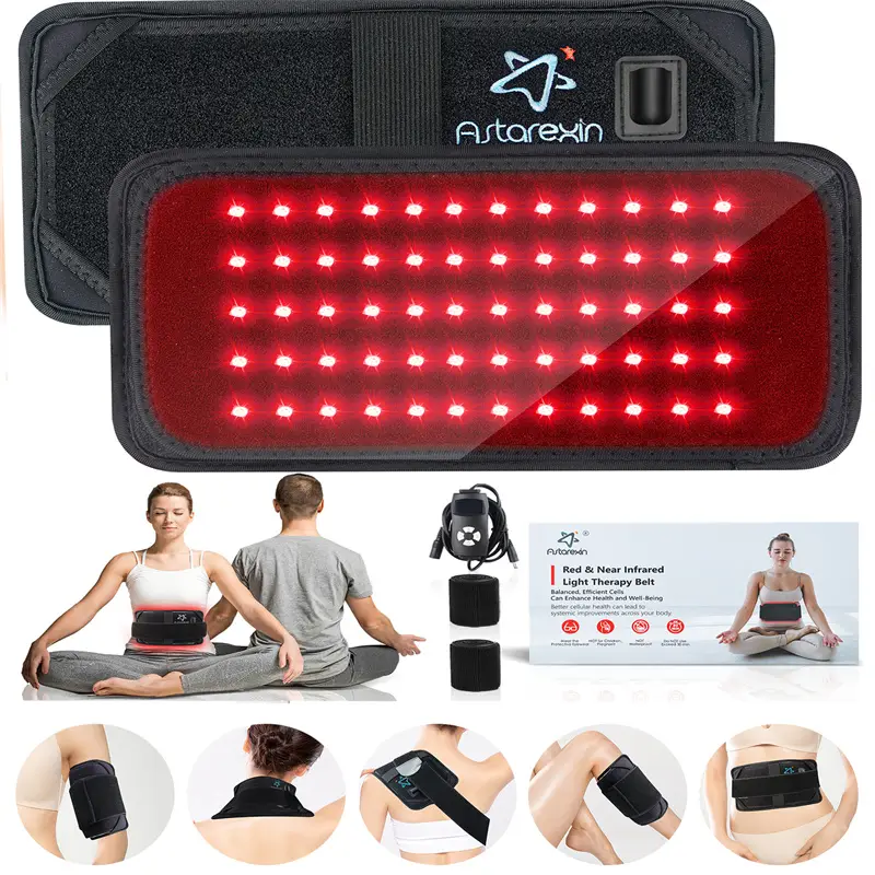 Luz infravermelha LED Healthcare Belt, Cintura Massager, Luz vermelha Aquecimento, Almofada de massagem, costas lombares, Alívio do corpo muscular