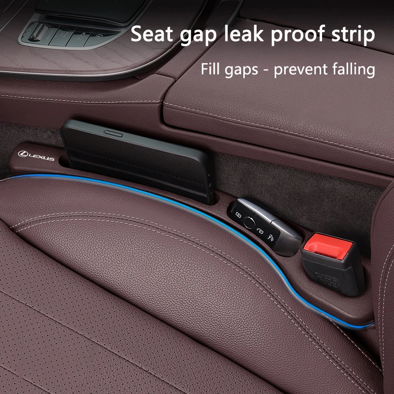 2PCS Car Seat Gap Filler Side Seam Plug Strip Leak-proof Filling Strip For Lexus NX GS RX IS ES LS GX LX RC 200 250 350 Styling