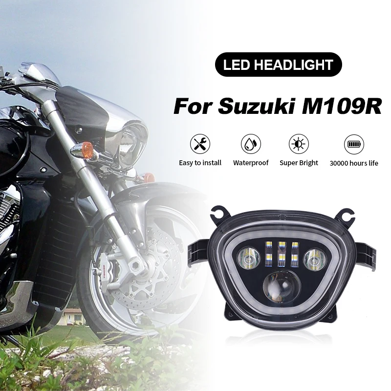 

Black Headlight with Halo for Suzuki Boulevard M109R VZR1800 M90 2006-2019