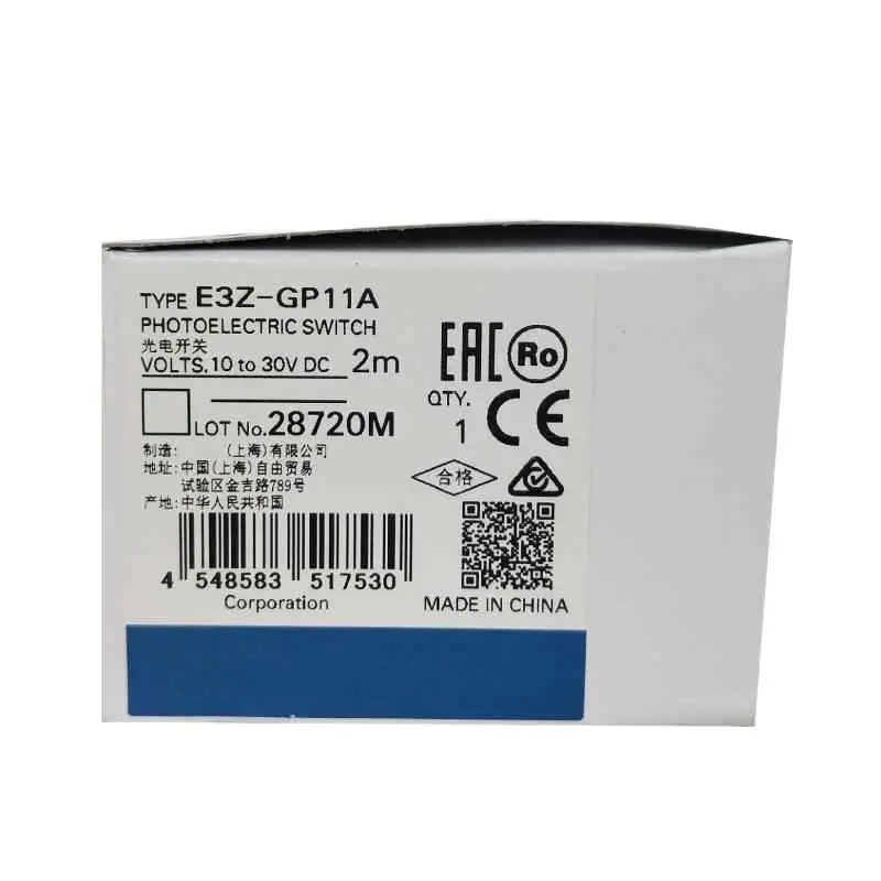 

Оригинальные НОВЫЕ запчасти E3Z-GP11A 2M, 10-30В DC