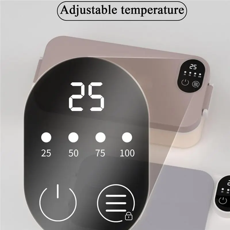 

Портативный электрический ланч-бокс TCF-Warmer с контейнером из нержавеющей стали, перезаряжаемый, для взрослых, с функцией подогрева