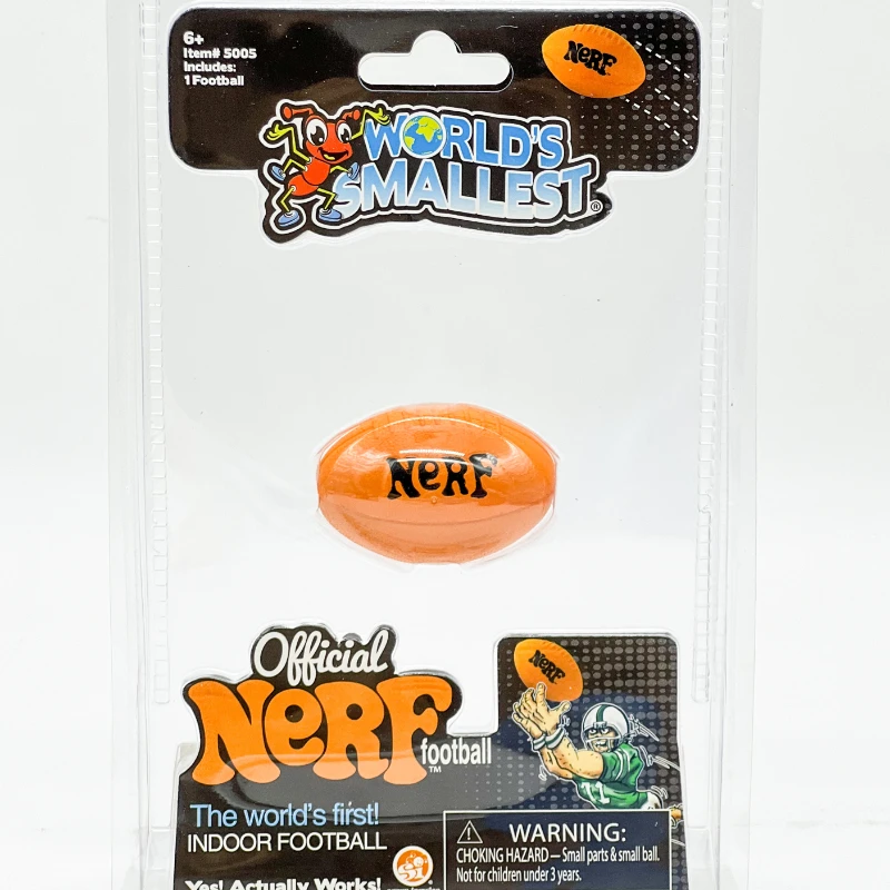 Worlds Smallest Micro Nerf Football Rugby Model Accessories Doll Toys Collect Decorative Desktop Ornaments Kids Gifts