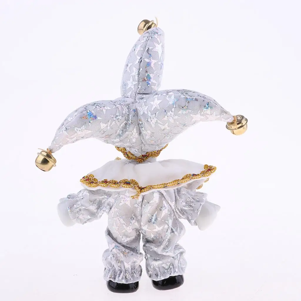 Home Decor Porcelain Dolls Clown 16cm Miniature Triangel Doll for Birthday Valentine Christmas