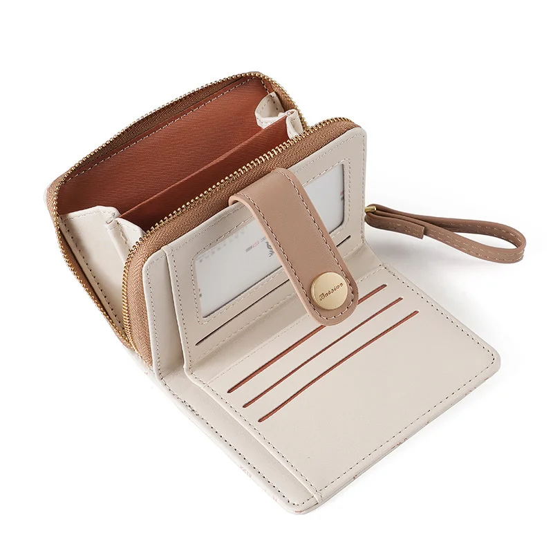 Cat Girls Wallet Short Student ID Bank Card Holder Money Bag Zipper Wallets For Women Key Storage Purse Coin Purse