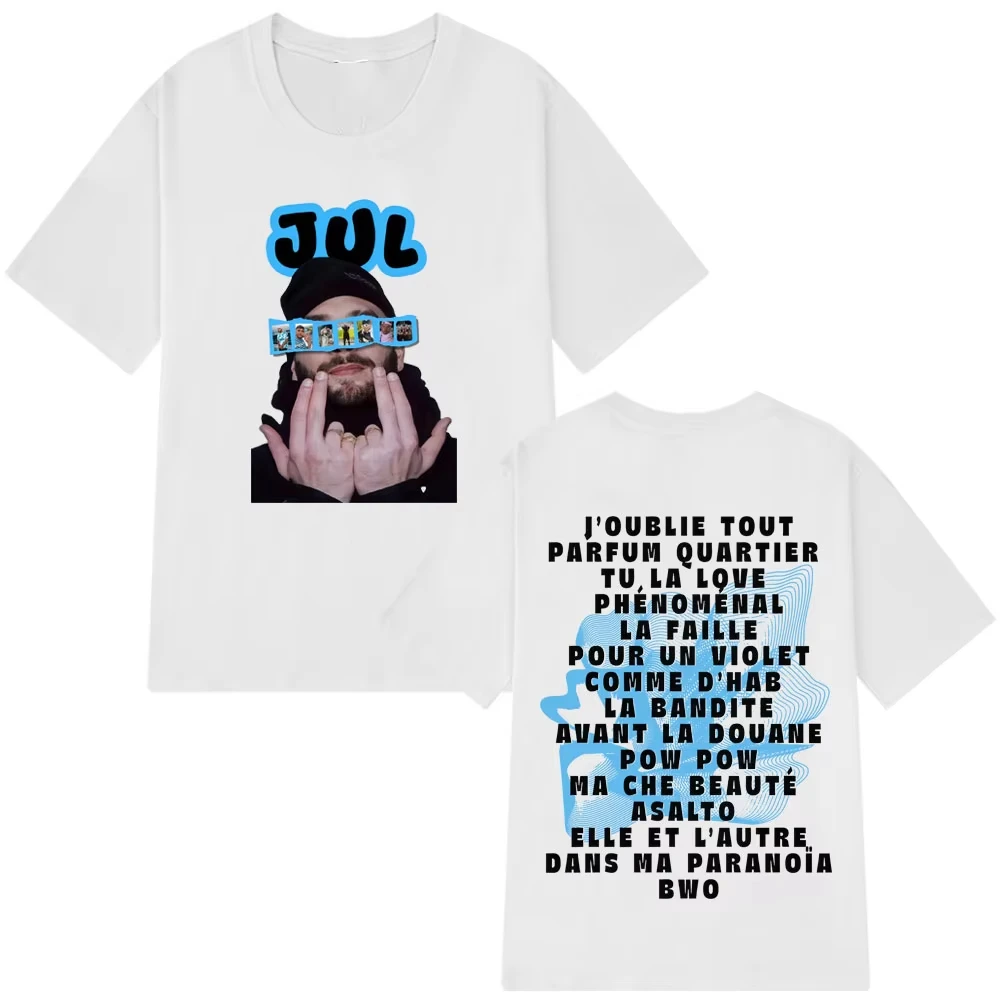 Jul Rapper T Shirt 2026 New Signe Marseille Album Graphic Cotton Blend Men Women Unisex Oversized Hip Hop Y2k Streetwear Tops