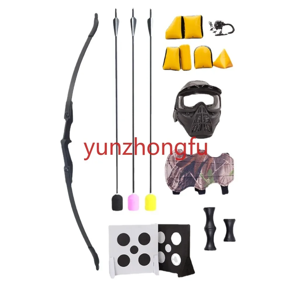 Equipment Shooting Games Right Left Hand Recurve Bow 20 Human Combat Archery Tag Set Outdoor  Range  and Arrow