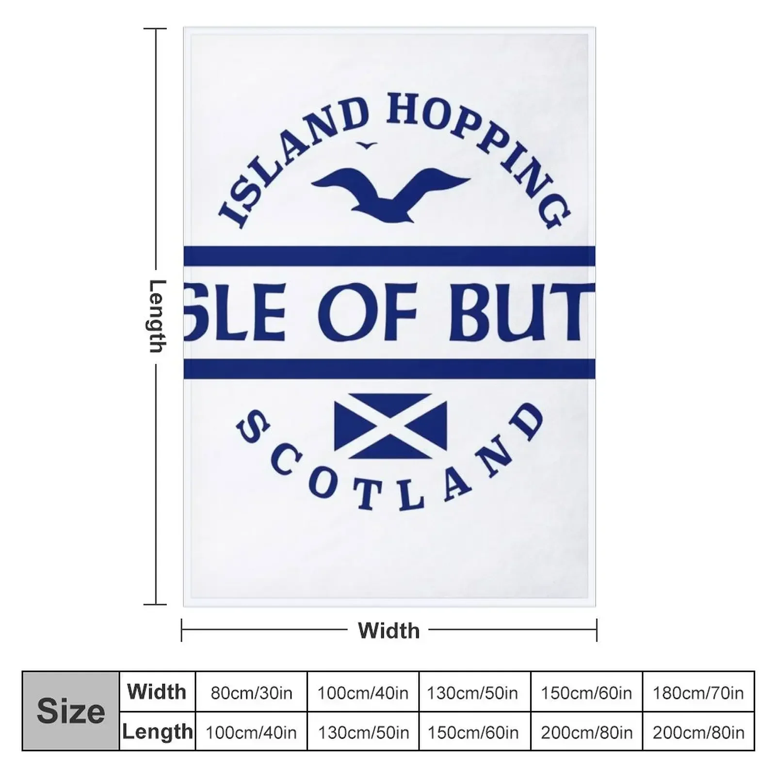 Isle Of Bute, Scottish Islands Throw Blanket Hairy Heavy Decoratives Thermal Blankets