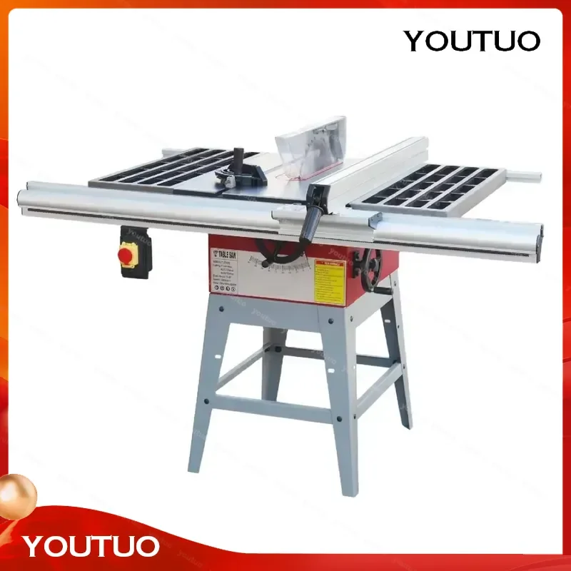 12 Inch Woodworking Table Saw for Home Use DIY Wood Cutting Machine Portable Benchtop Saw for Precision Woodworking Projects