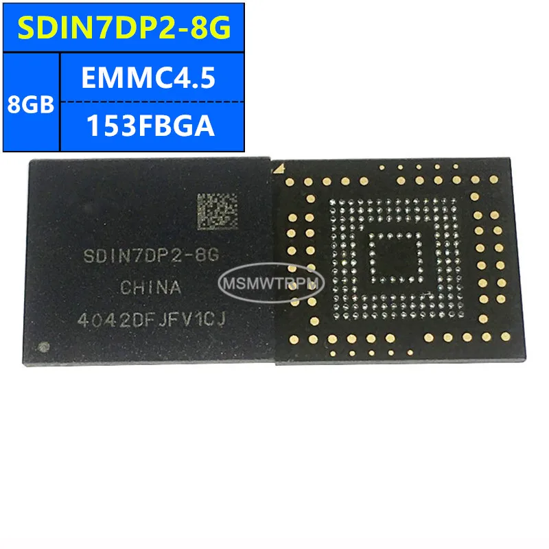 THGBM5G6A2JBAIR SDIN8DE1-8G-XI SDIN7DP2-8G EMMC4.5 8GB 153FBGA ชิปหน่วยความจํา IC ส่วนประกอบอิเล็กทรอนิกส์ใหม่เดิม