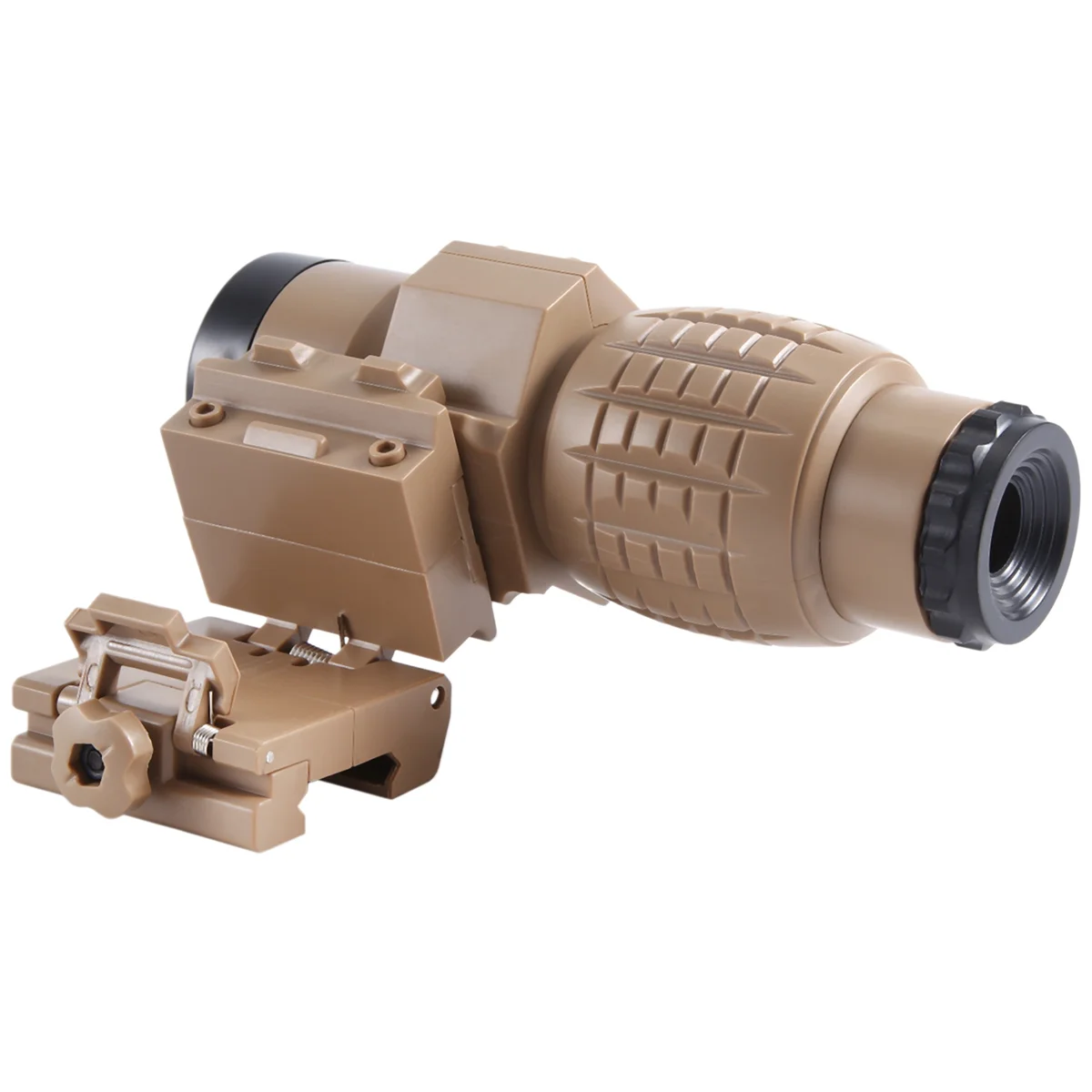 AA84 Sight 3X Magnifier Scope Compact Sights with Flip Up Cover Fit for 20mm Rail Mount Toys Telescope