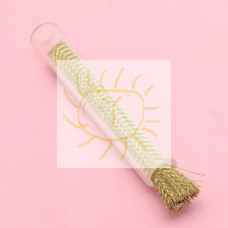 แปรงขัดทองแดง 1 ชิ้น, ล้อขัดลวดทองแดง, แปรงขัดกำจัดสนิม, อุปกรณ์ทำเล็บ, ทำความสะอาดไร้กลิ่น