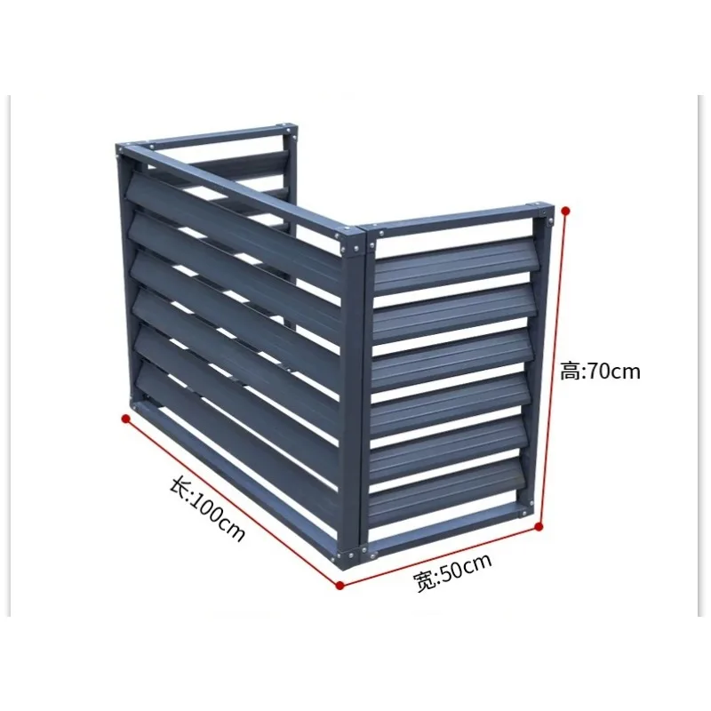 Aluminum Alloy Air Conditioner Outer Machine Cover Louver Outdoor Machine Protective Cover Rainproof Vent Louver Electric/Manual