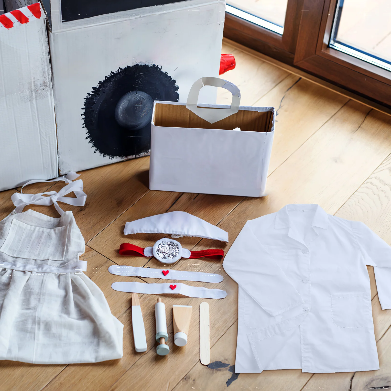 1 stks Kids Lab Coat Wetenschapper Kostuum Zacht Ademend Rollenspel Outfit Voor Halloween Carrière Dag Wetenschap Fair Pretend