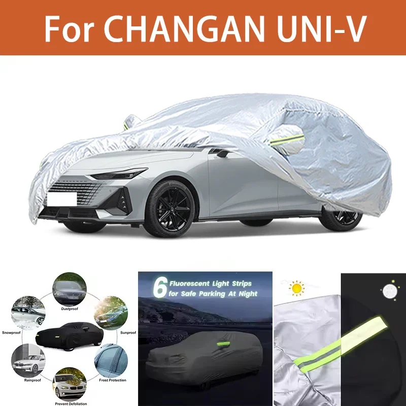 

For CHANGAN UNI-V Car Cover Outdoor Protection Covers Snow Sunshade Waterproof Dustproof Exterior UV Car Accessories