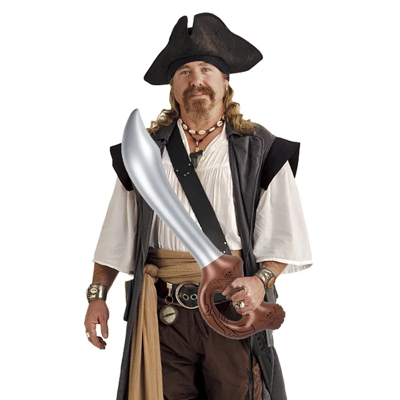 Inflável pirata espadas, Halloween brinquedo, festa de aniversário, inflado faca para piscina, cosplay palco adereços, 12 pcs