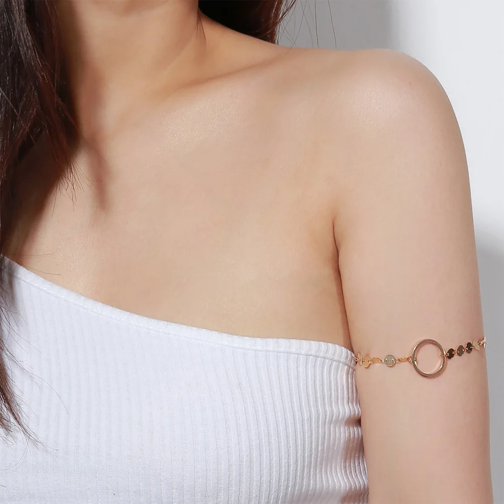 Arm Chain Armband Vergulde Koperen Sieraden Manchet Armbanden voor Dames Stijlvol Chic Design Banket Dating Winkelen