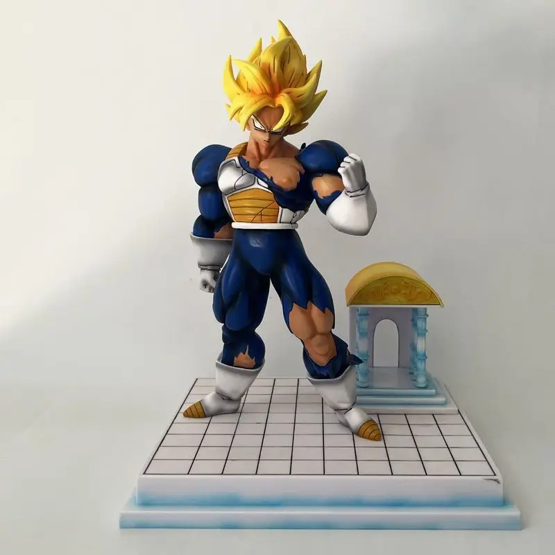 Dragon Ball Muscle Goku Mental Time House Anime Figure Model Statue, Garçons Collection, Décoration de bureau, Ornement, Jouets Cadeaux, 33cm