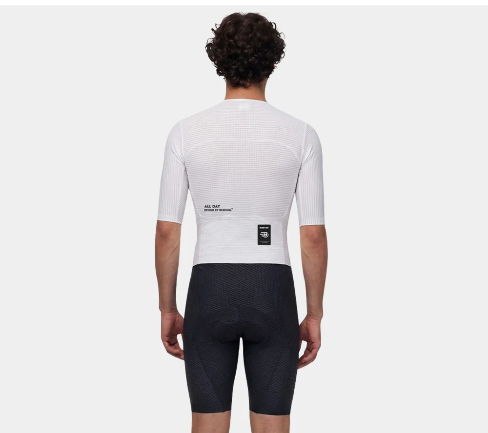 BCBE-ING Herren Aero Radsport-Skinsuit Sommer Kurzarm-Radanzug Leichter Atmungsaktiver Trainingsanzug mit YKK-Reißverschluss – Detail 12