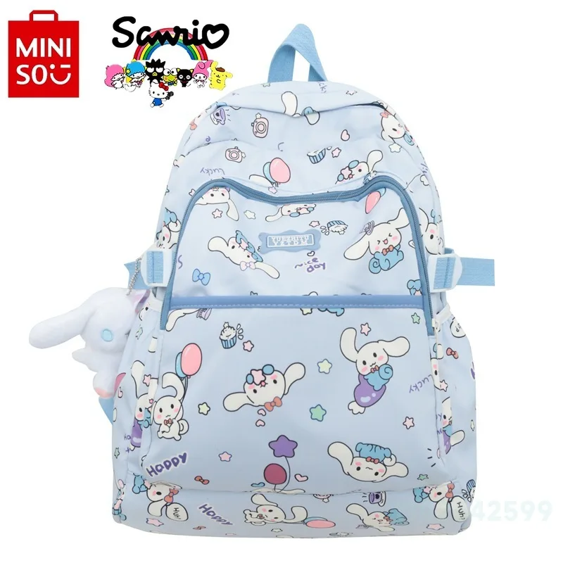 MINISO-mochila Cinnamoroll para mujer, con dibujos animados de gran capacidad morral, de alta calidad, a la moda, novedad de 2024