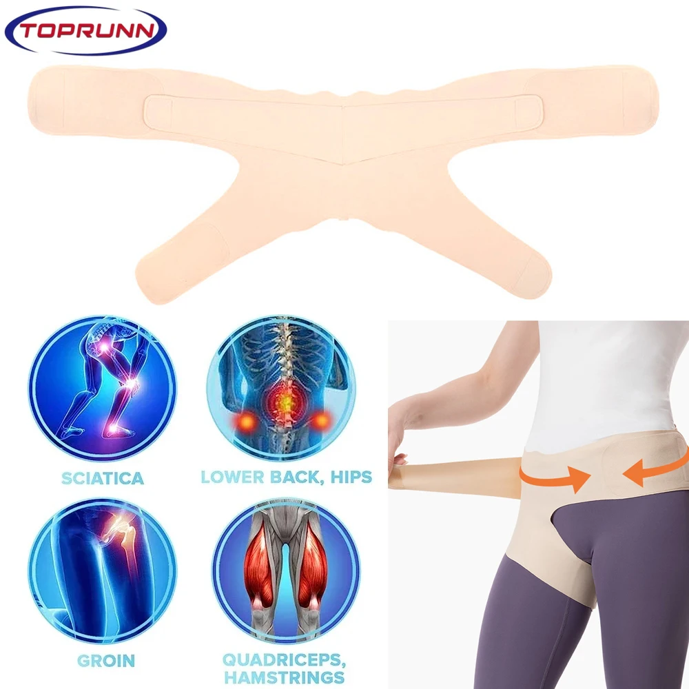 

Ultra Thin Hip Brace for Sciatica Pain Relief Devices,Adjustable Groin,Hip Flexor Compression Wrap for Comfortable Thigh