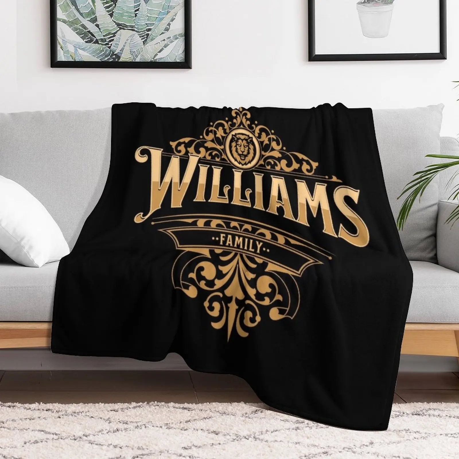 Williams Family Coat of Arms or Crest Williams Throw Blanket Luxurious Soft Blanket Holiday Gift for Family