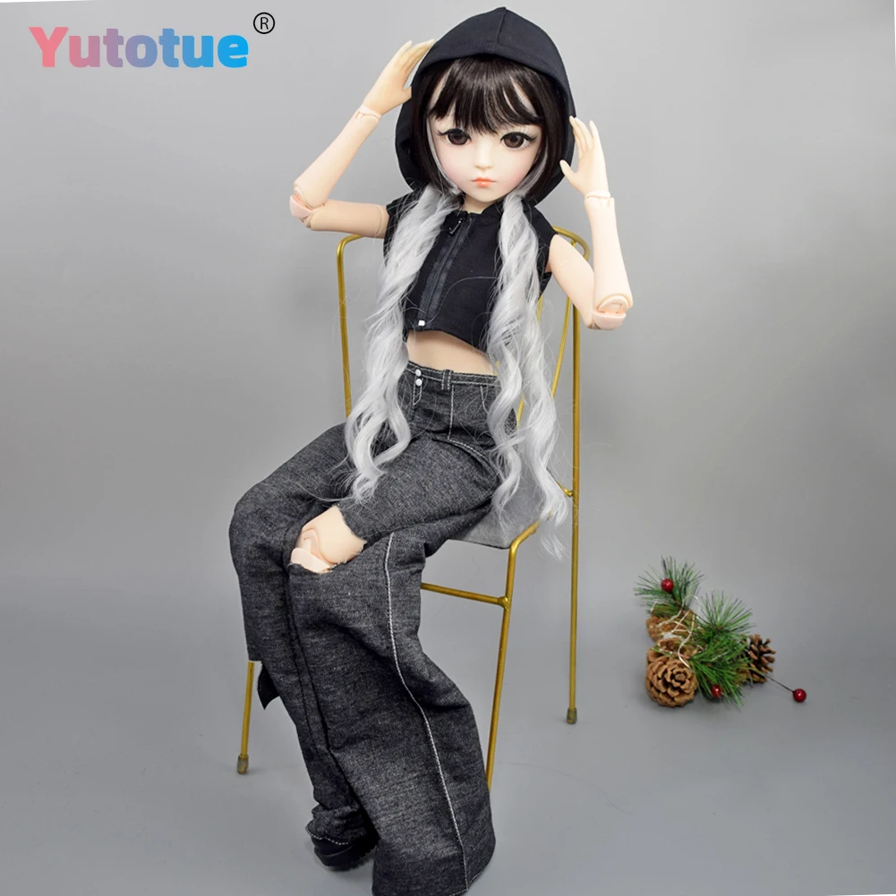 YUTOTUE 60 cm Höhe Mode Mädchen Puppe Spielzeug mit Komplettset Abnehmbare Kleidung Outfits Make-Up Gesicht BJD Puppe Geschenk