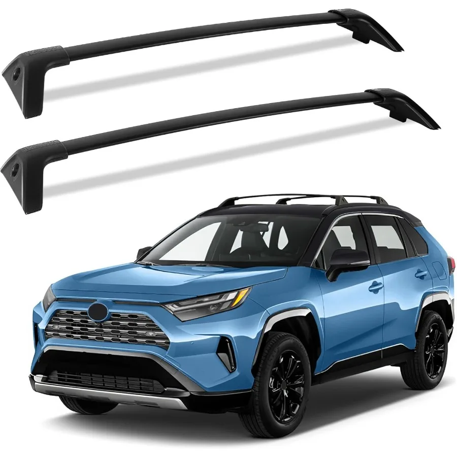 

220LBS Roof Rack Cross Bars for 20192025 RAV4 XLE XSE Premium Limited Hybrid LE with Side Rails Lockable Aluminum Crossbars Car