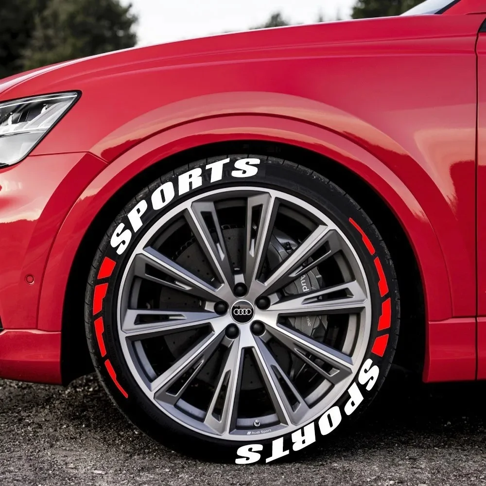 2/4/8 piece car tire hub sticker, car modification universal 3D three-dimensional PVC spliced ​​tire decorative sticker