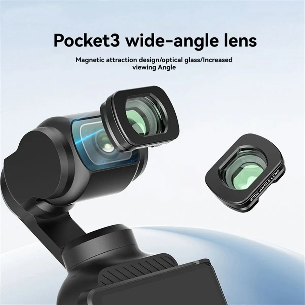 Magnetic Enlarged Wide-Angle Filter for Pocket 3 Accessories Protection Action Camera Lenses Double-Sided HD Filters