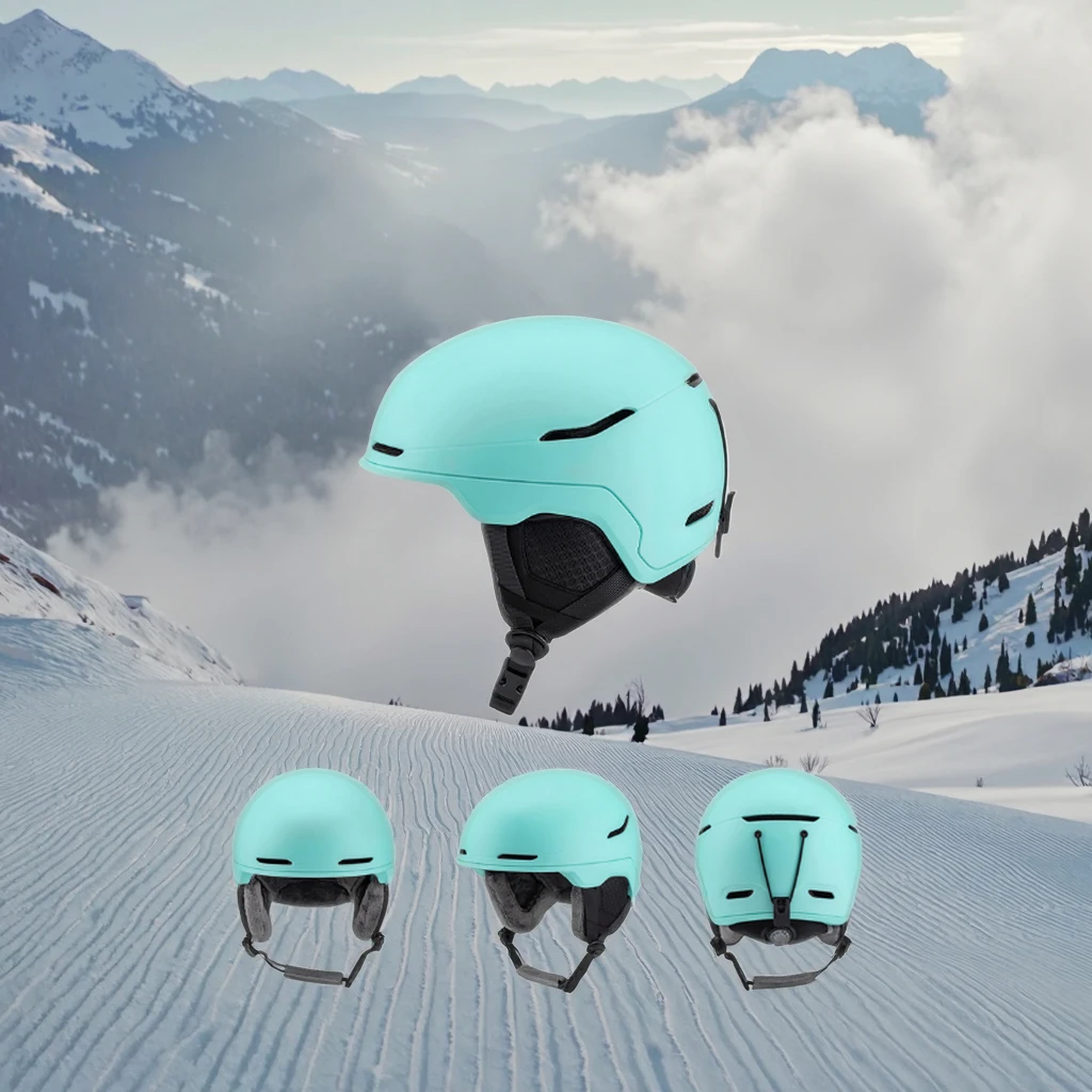 Kask narciarski/snowboardowy z ABS i regulowaną pianką EPS z własnym logo, dla mężczyzn i kobiet, do sportów zimowych i off-roadowych.