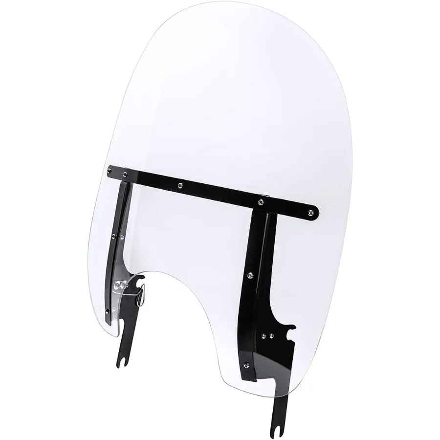 

Clear Detachable Quick Release Windshield Windscreen with Black Bracket for Harley Touring Road King FLHR 1994-2023 and Road Ki