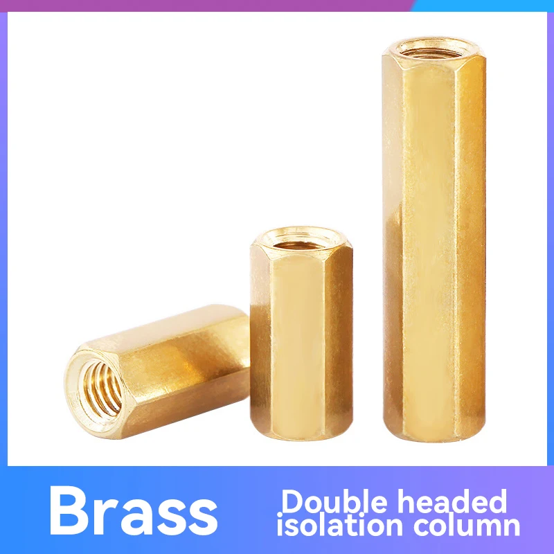 Hex Female to Female 5/10/20/50pcs/lot  M2 M2.5 M3 M4 M5 brass standoff spacer Hexagonal Stud Spacer Hollow Pillars Screw