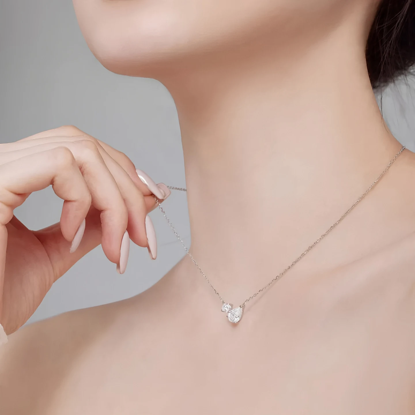 

WHALEWAVES Para Mujer Zircon Necklace For Women's Stainless steel 18K Plated Gold Simple High Street Delicate Jewelry