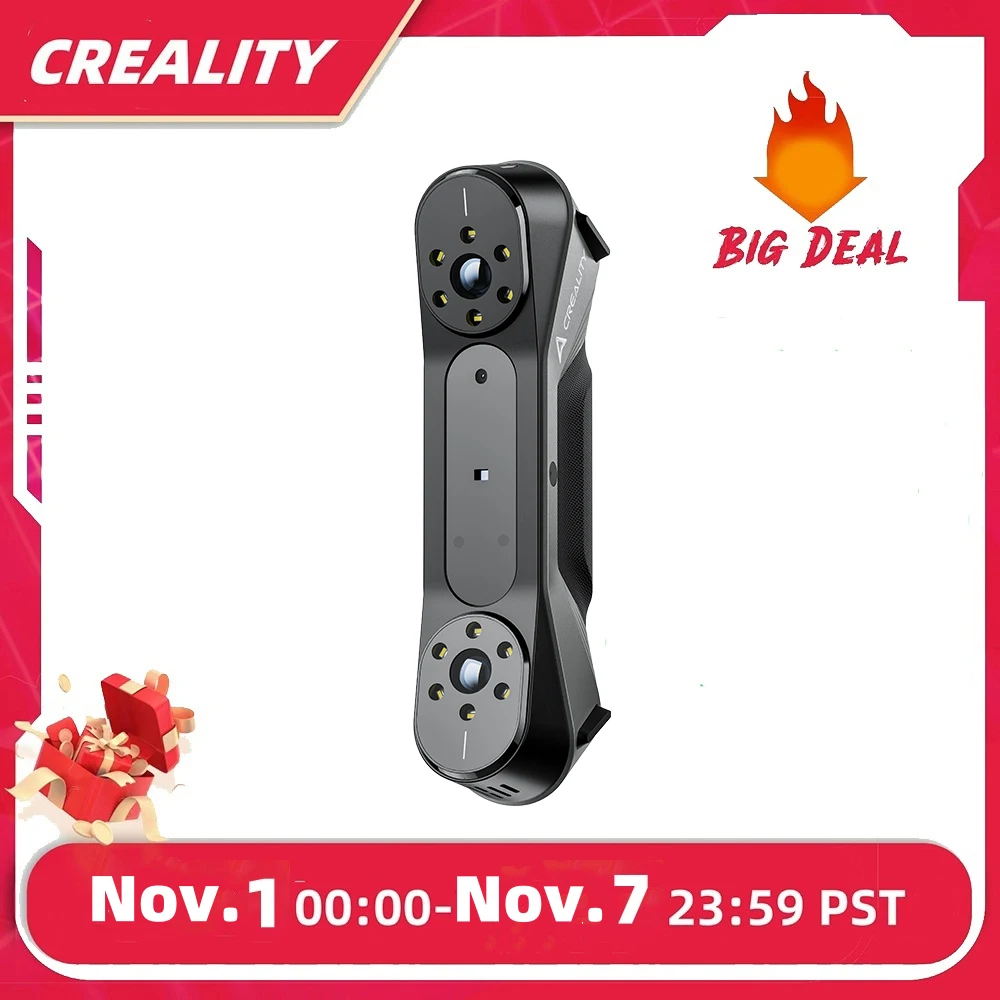 

Сканер Creality 3D CR-Scan Raptor, ручной сканер для 3d-печати, точность 0,02 мм, скорость сканирования 60 кадров в секунду, гибридный синий лазер и ИК