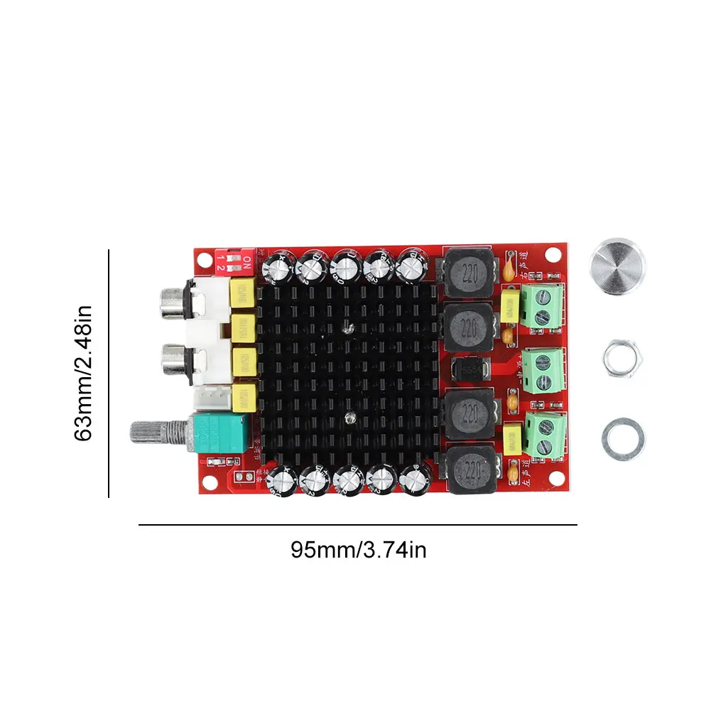 XH-M510 2 Channel Audio Amplifier Board 2x100W TDA7498 Class D with Silent Mode High Efficiency for Home Theater Active Speakers - view 4