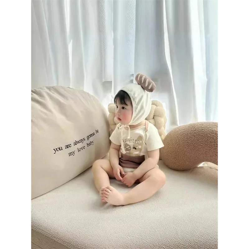 Ropa coreana para bebé recién nacido, mono para niña y niño, pelele divertido, ropa con palo de pan, traje para niña pequeña a la moda, mono para bebé