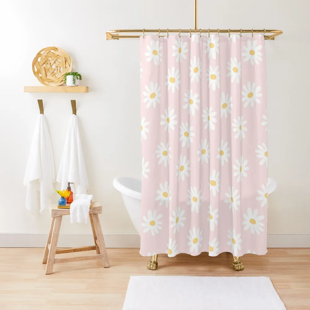 

Daisies Shower Curtain Waterproof Bathroom Shower Anime Shower Toilet Accessories Bathroom Curtain