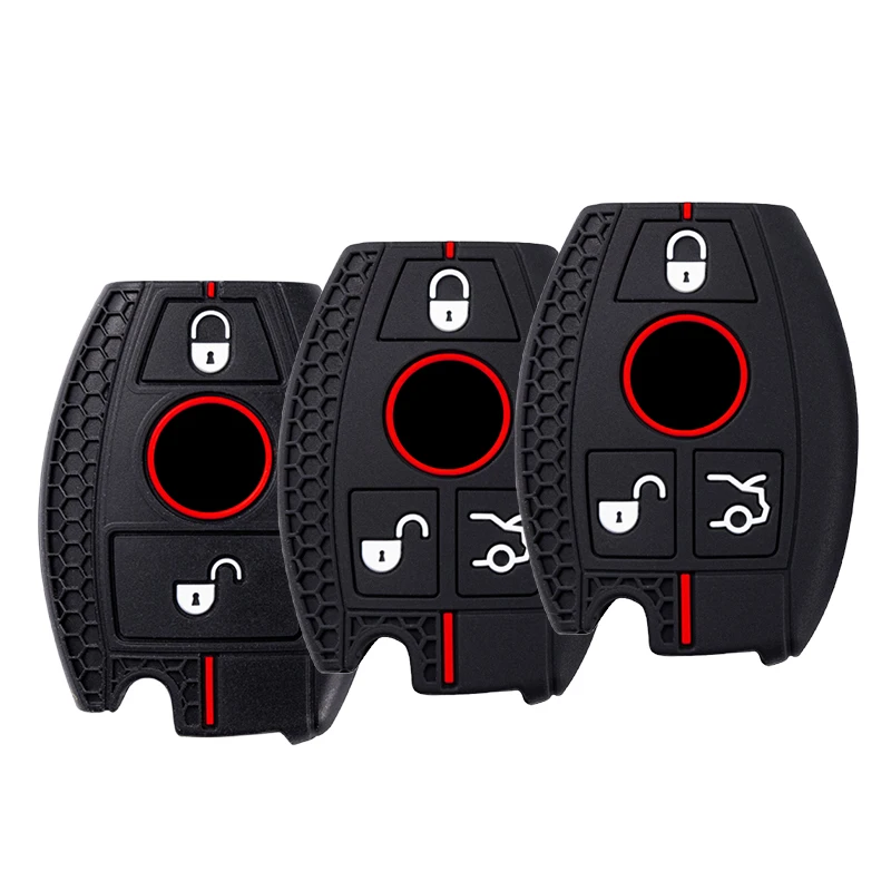 Silicone Car Remote Key Case Cover Fob Accessories For Mercedes Benz A B G R Class GLA GLK W176 W204 W251 W463