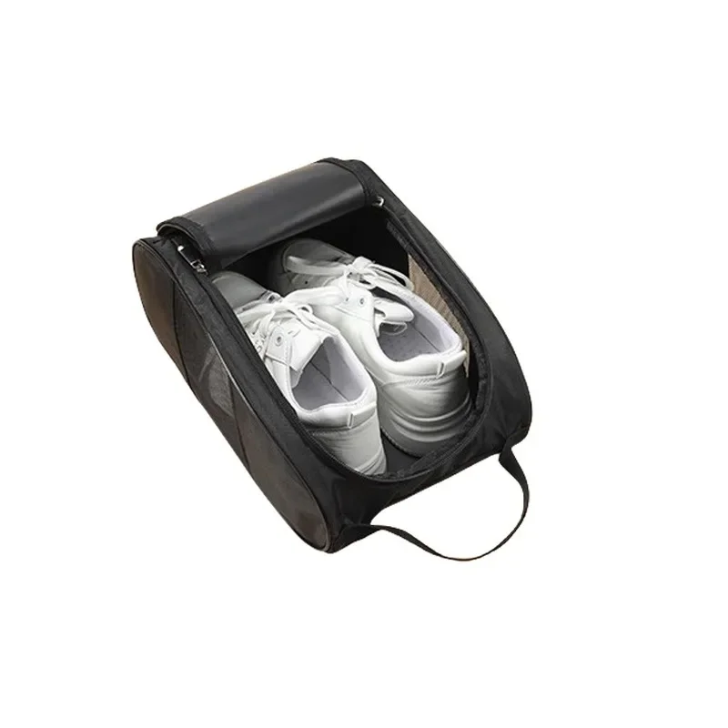 Portable Golf Shoe Bag Oxford Cloth Breathable Lightweight Dustproof Carrier for Football Tennis Shoes