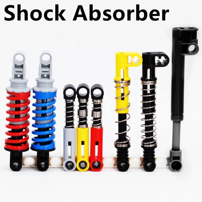 Technical Parts Hard Soft Spring Shock Absorber Building Blocks Compatible 65151 79717c01 95292c01 731c04 731c06 MOC Bricks Toys