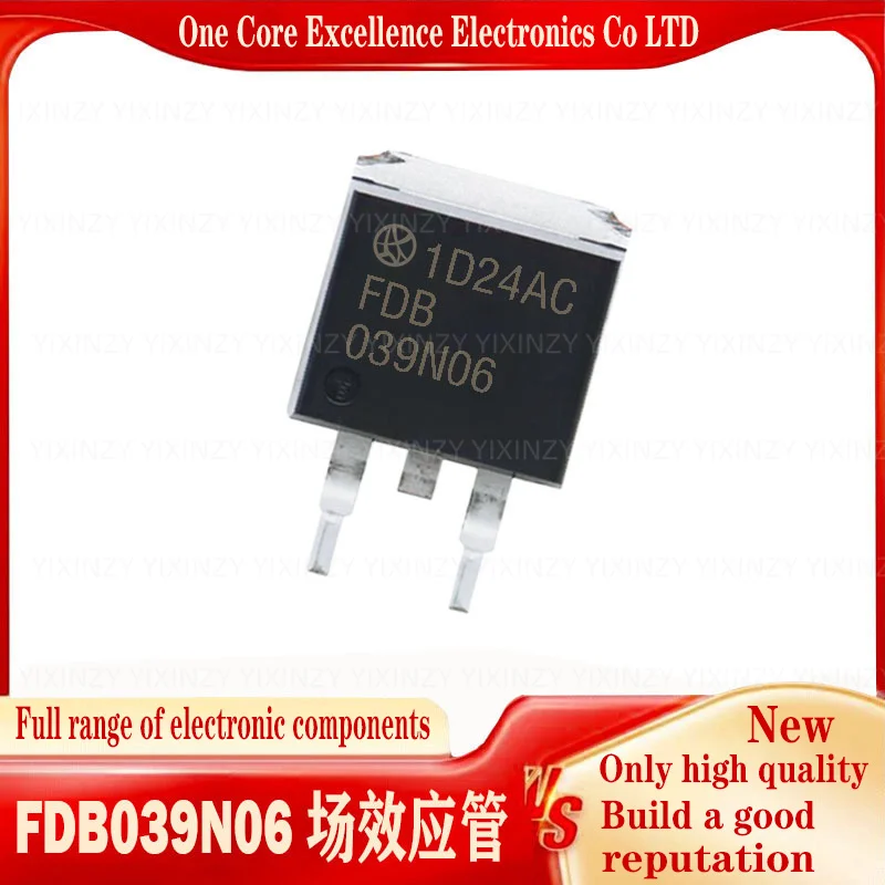 10PCS FDB088N08 FDB039N06 FDB150N10 FDB6670AL FDB6035AL TO263 MOSFET FET Diode Triode Integrated IC