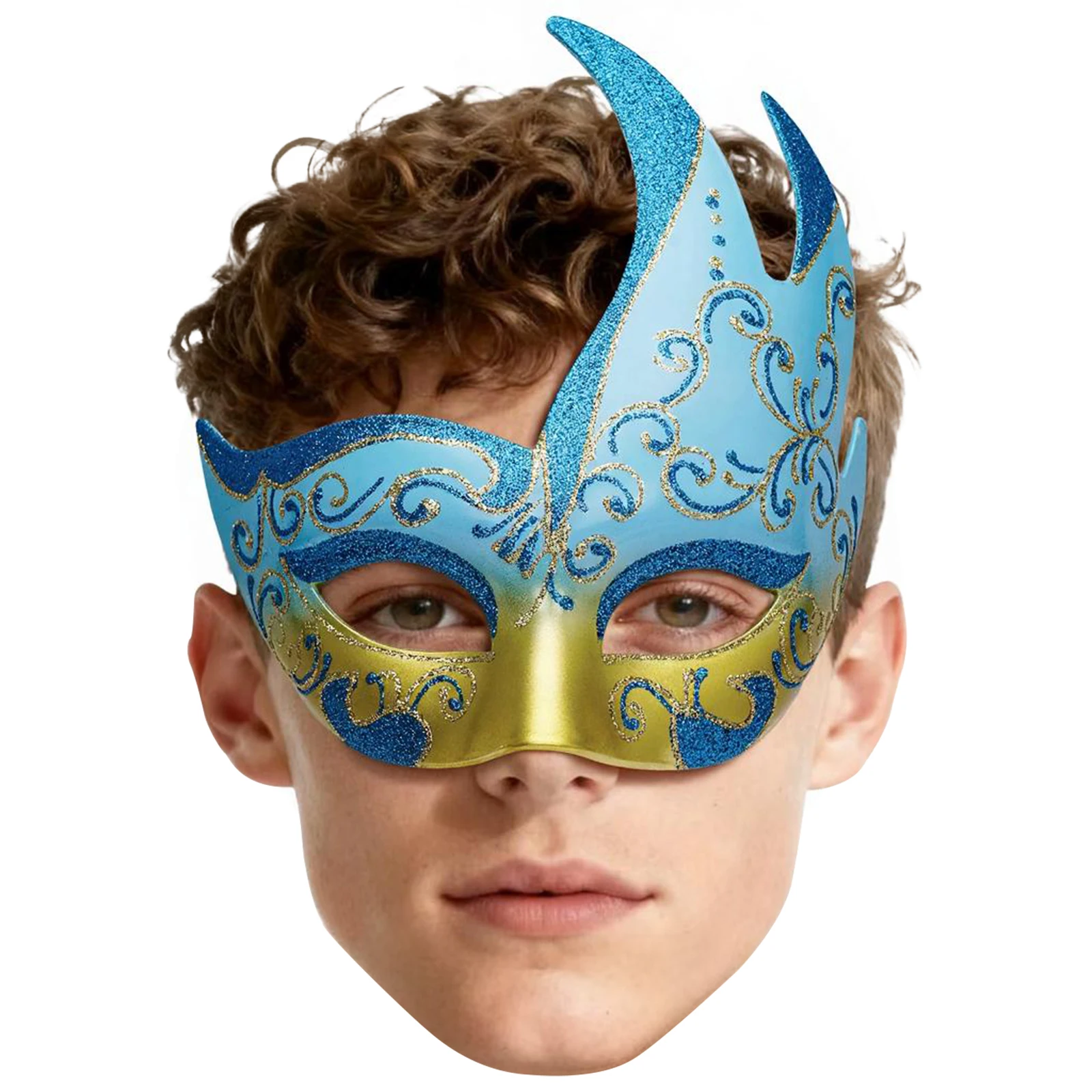 1 Stück Ballsaal-Halbgesichtsmaske, venezianische Karnevalsmaske, hochwertige Ballsaalmaske, geeignet für Festivals, Bälle und Partys – in mehreren Farben erhältlich