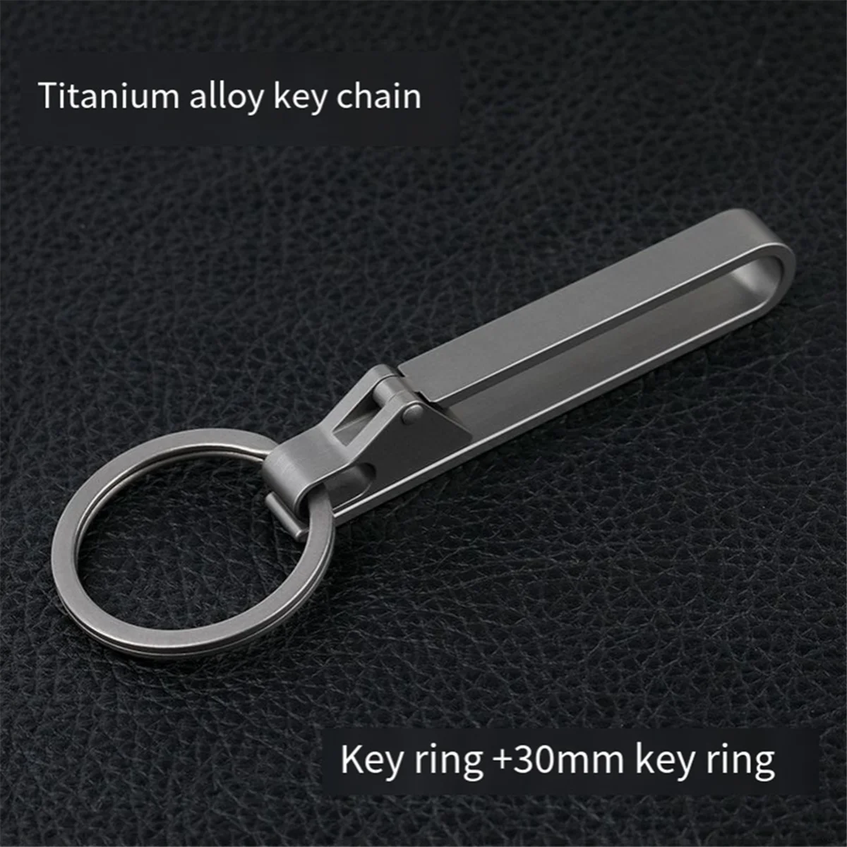 ELBA_Keychain Pocket Clip Titanium Key Holder with Detachable Keyring