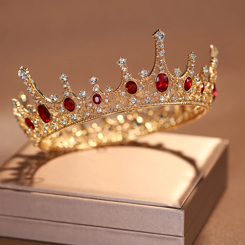 Bride Wedding Round Crown Luxury Rhinestone Birthday image 2